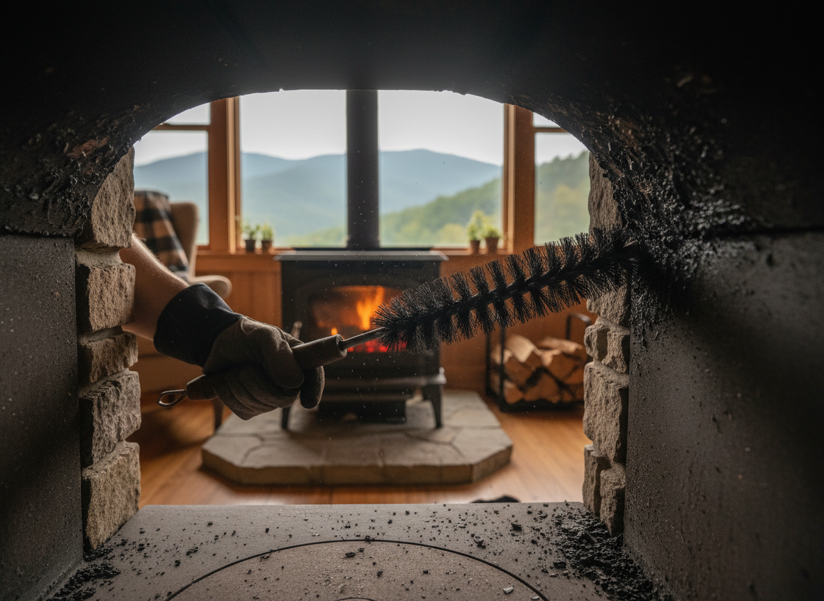 Reducing Creosote Buildup from Wood Stoves in Western North Carolina Homes