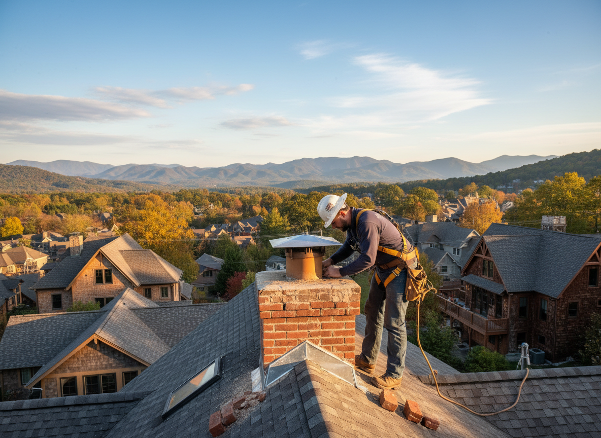 chimney cap repair in Ashville