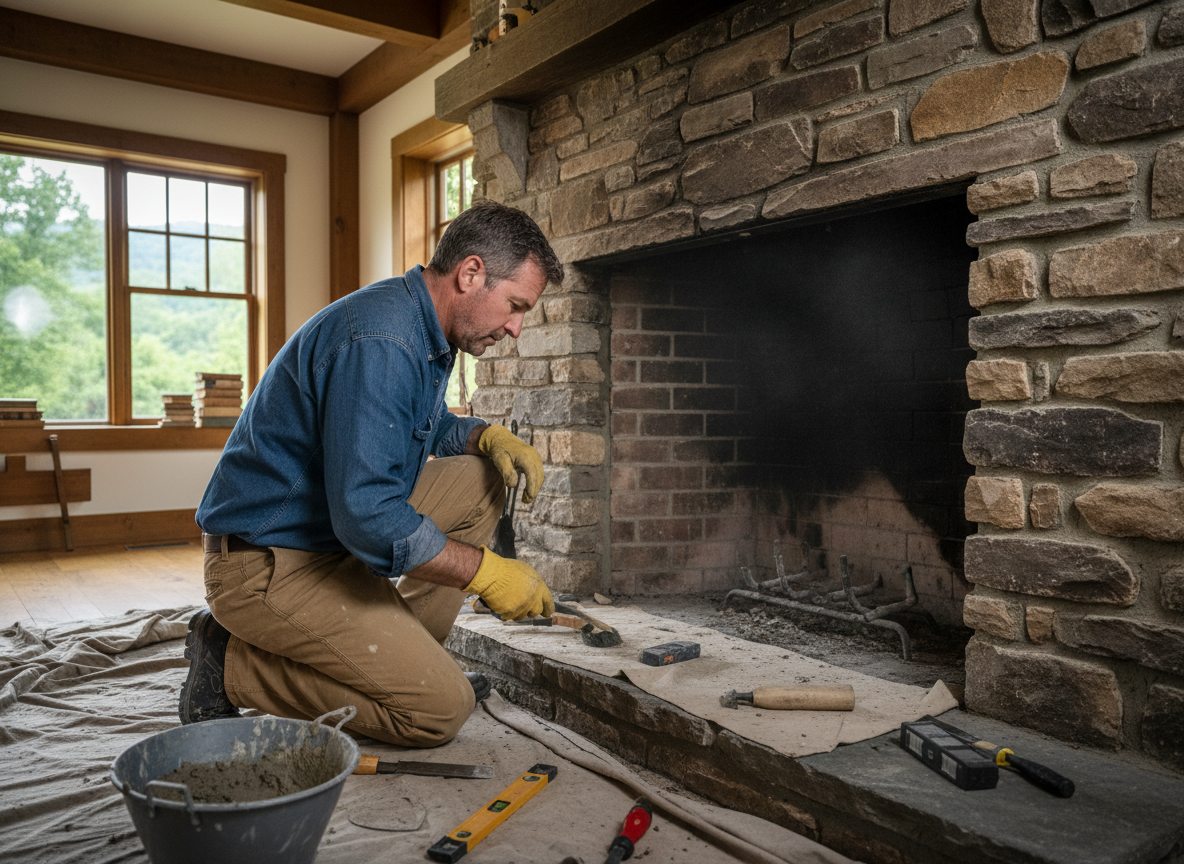 fireplace restoration in Ashville